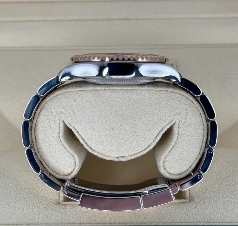 【1:1 Super Clone】 Yacht-Master 37mm Steel and Everose Gold Watch - Black Dial - Oyster Bracelet 268621