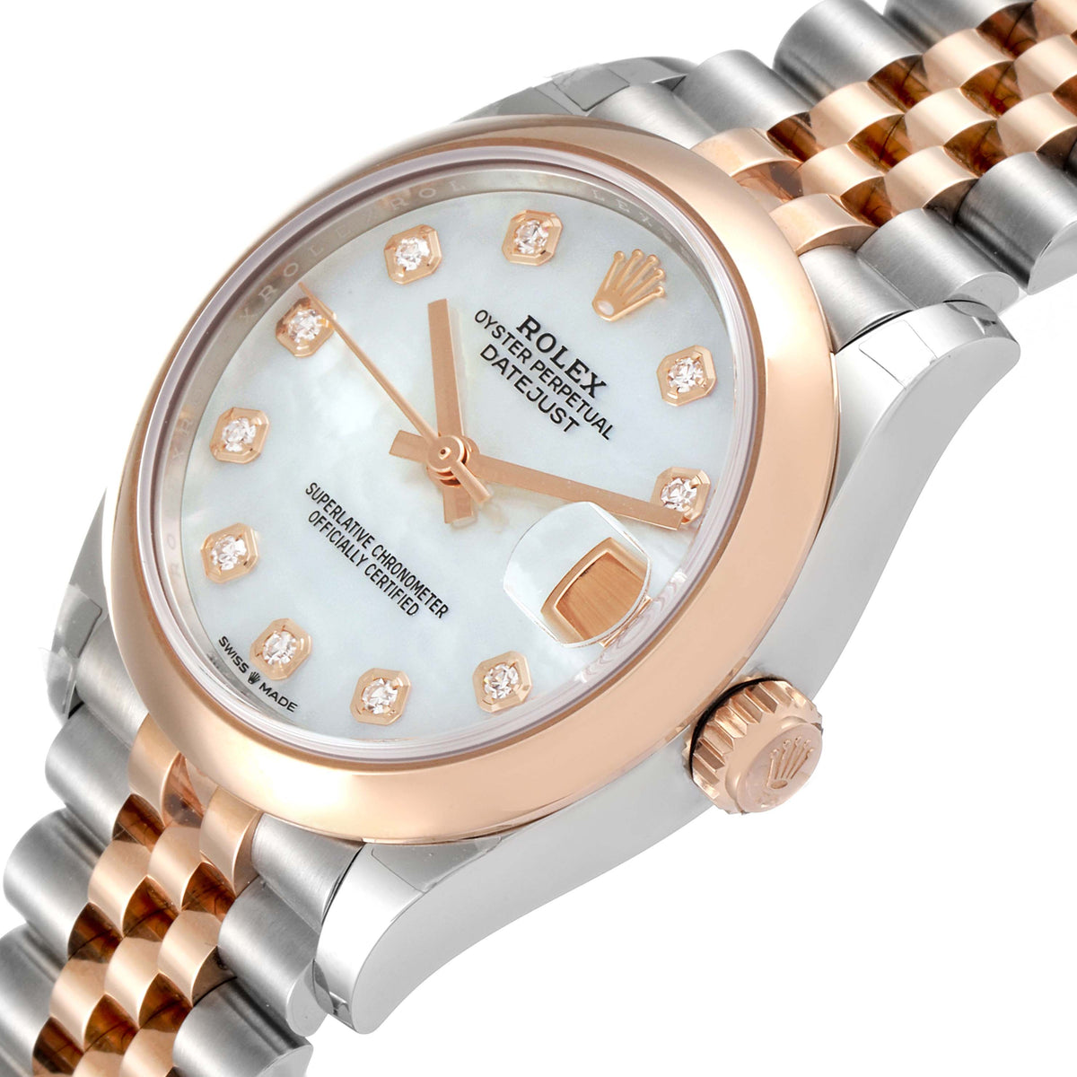 【1:1 Super Clone】 Datejust m278241-0025/0026 White Mother-of-Pearl 31mm Dial Oyster Bracelet Watch