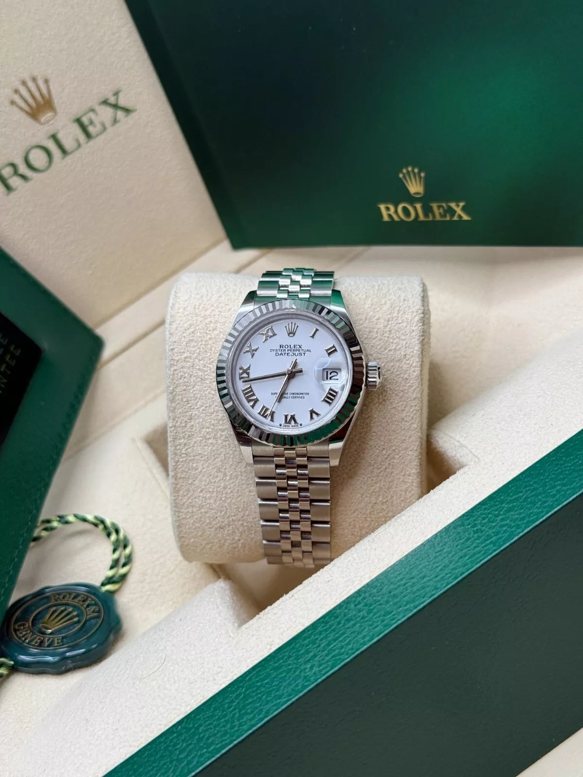 【1:1 Super Clone】 Lady-Datejust 28mm 279174 White Roman Dial Oyster Bracelet