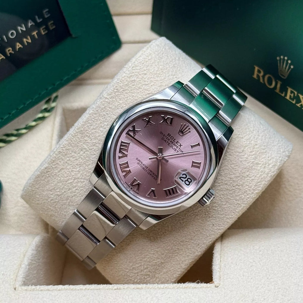 【1:1 Super Clone】 Datejust m278240-0013/0014 31mm Pink Roman Domed Bezel Oyster Oystersteel