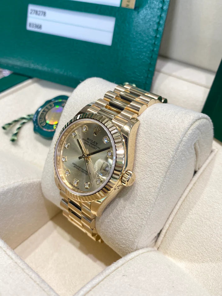 【1:1 Super Clone】 Datejust m278278-0009 Champagne 31mm Dial President Bracelet Watch