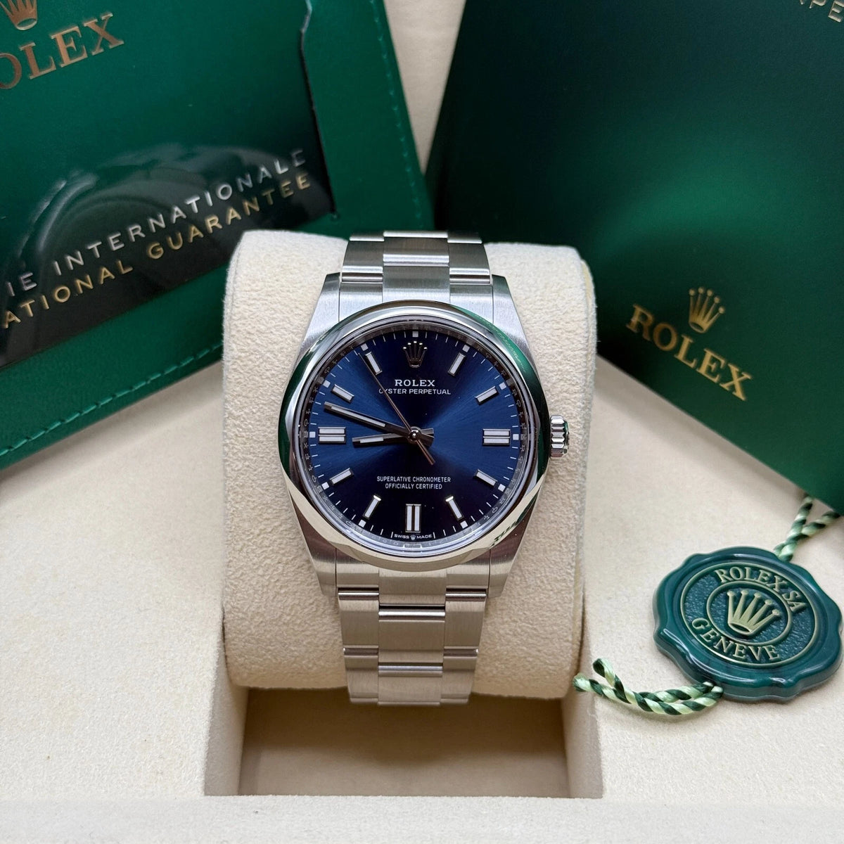 【1:1 Super Clone】 Oyster Perpetual 36mm 126000-0015 Blue Dial Stainless Steel Oyster Bracelet