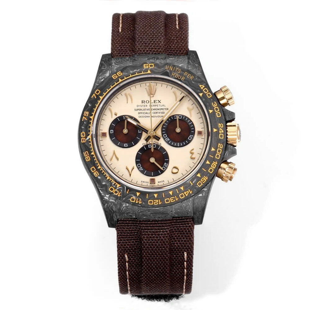 【1:1 Super Clone】Rolex Cosmograph Daytona DIW Carbon “DESERT EAGLE ARABIC” 40mm Replica 1:1 – Top Quality Version