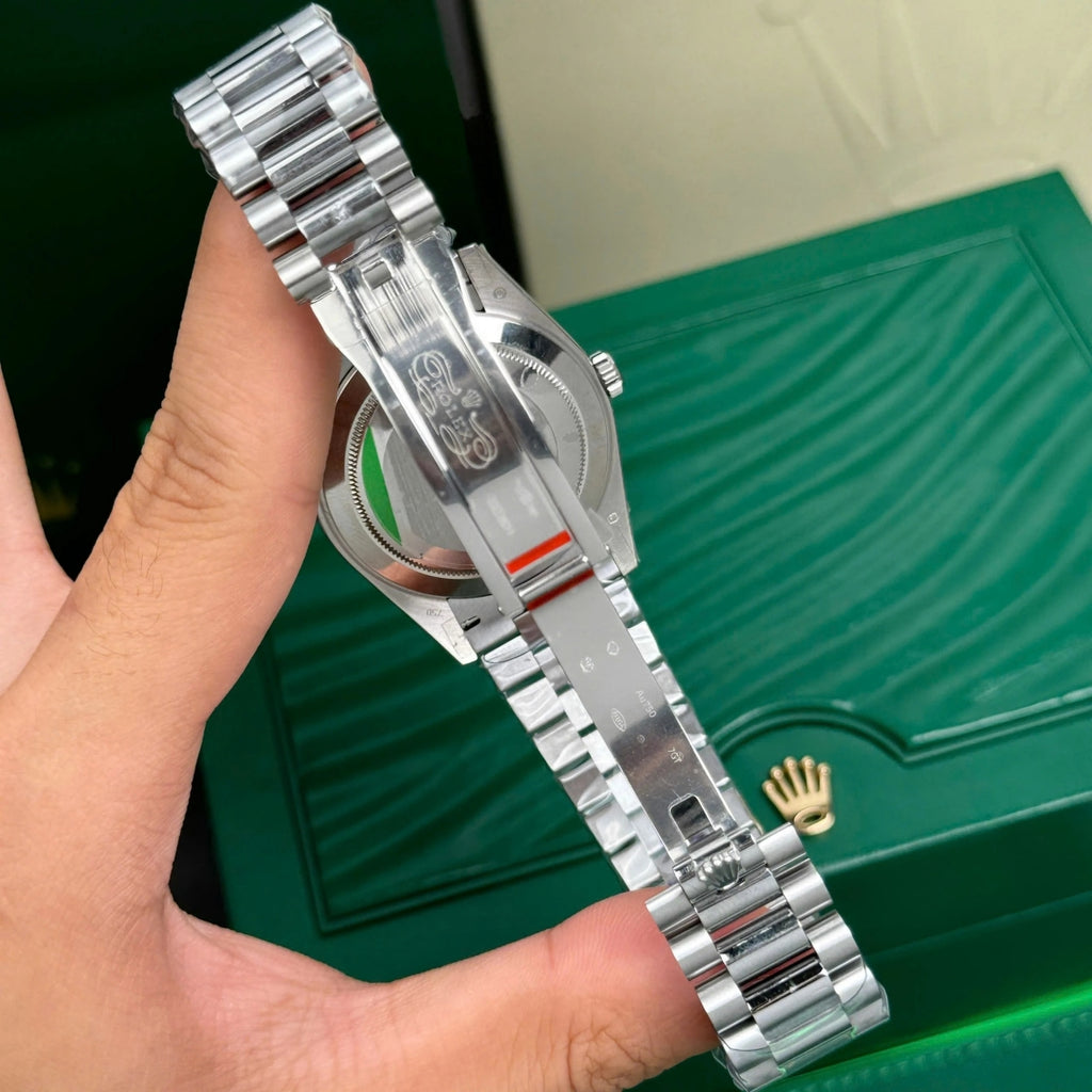 【1:1 Super Clone】 Day-Date 40mm 228396TBR-0011 Silver Diamonds Dial