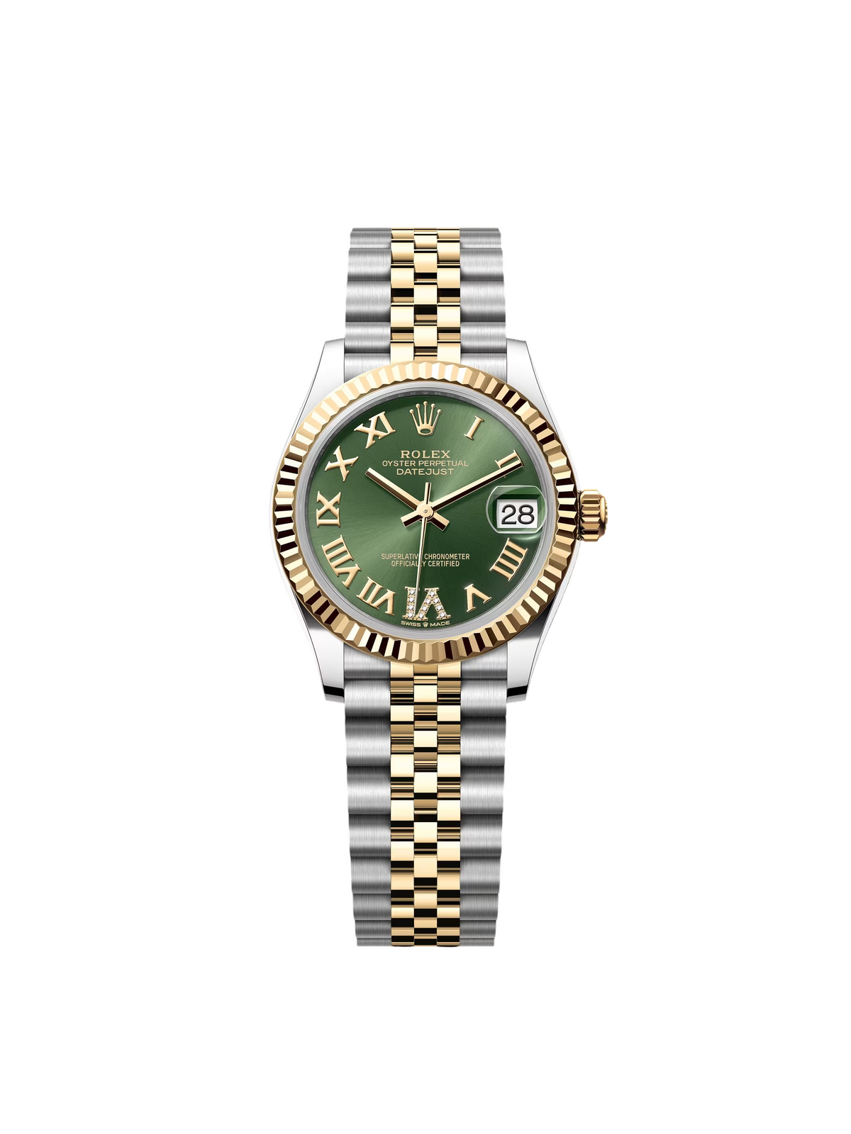 【1:1 Super Clone】 Datejust m278273-0015/0016 31mm Olive Green Dial Stainless Steel and Yellow Gold Oyster Watch