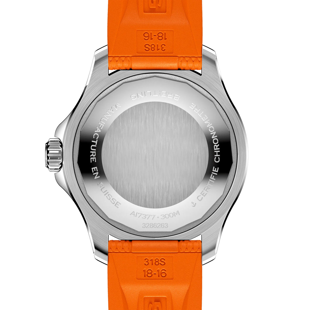 【1:1 Super Clone】BREITLINGSuperocean 36mm Orange Dial Ladies Automatic Strap Watch