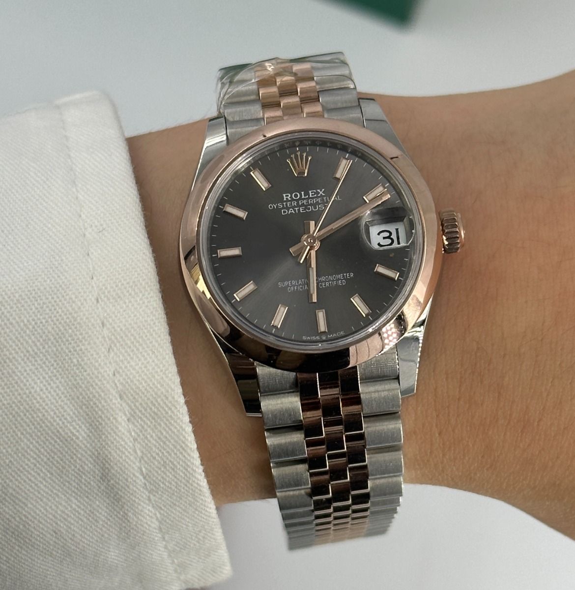 【1:1 Super Clone】 Datejust m278241-0017/0018 Slate 31mm Dial Oyster Bracelet Watch