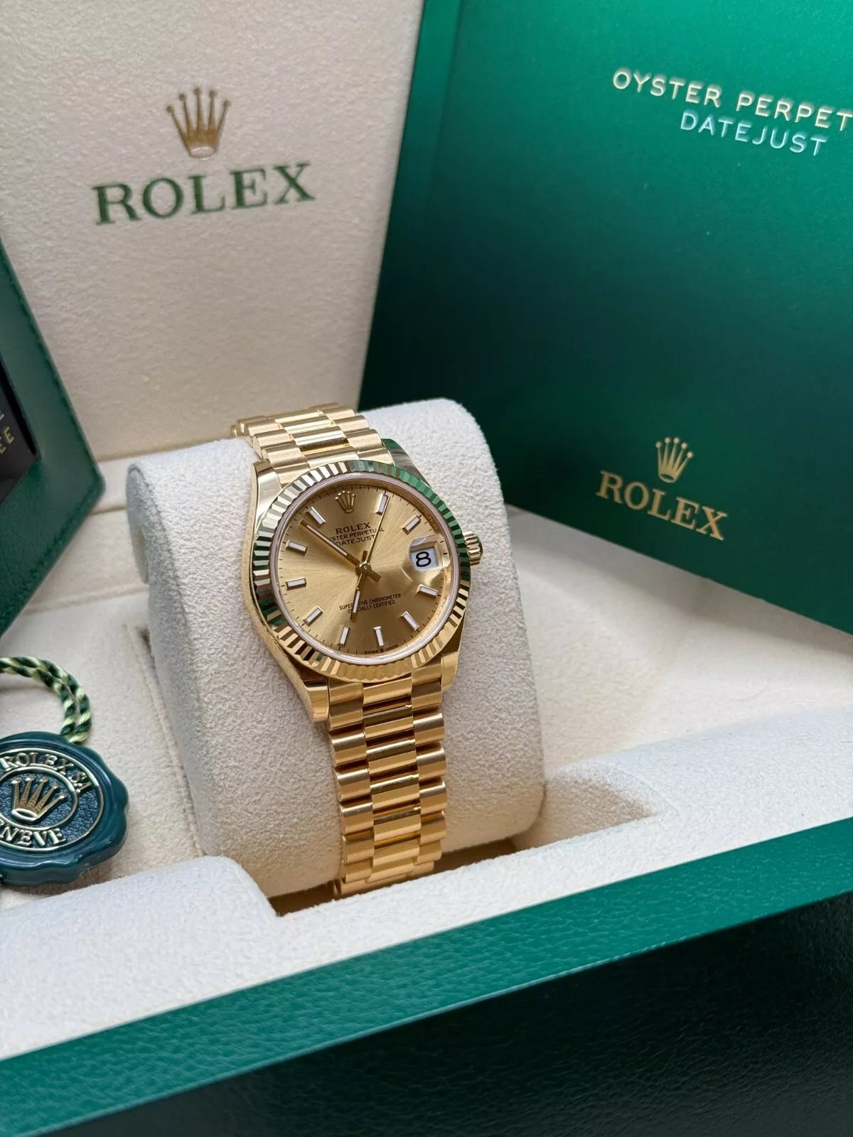 【1:1 Super Clone】 Datejust m278278-0040 Champagne 31mm Dial President Bracelet Watch