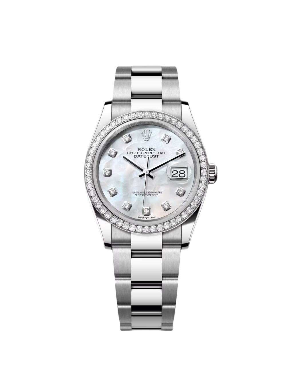 【1:1 Super Clone】  Datejust 36mm 126284 Mother-of-Pearl Dial Oyster Bracelet