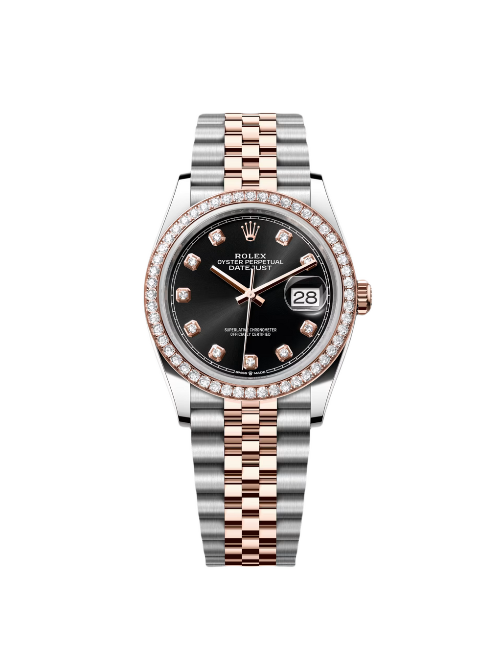 【1:1 Super Clone】  Datejust 36mm 126281 Black Dial Jubilee Bracelet