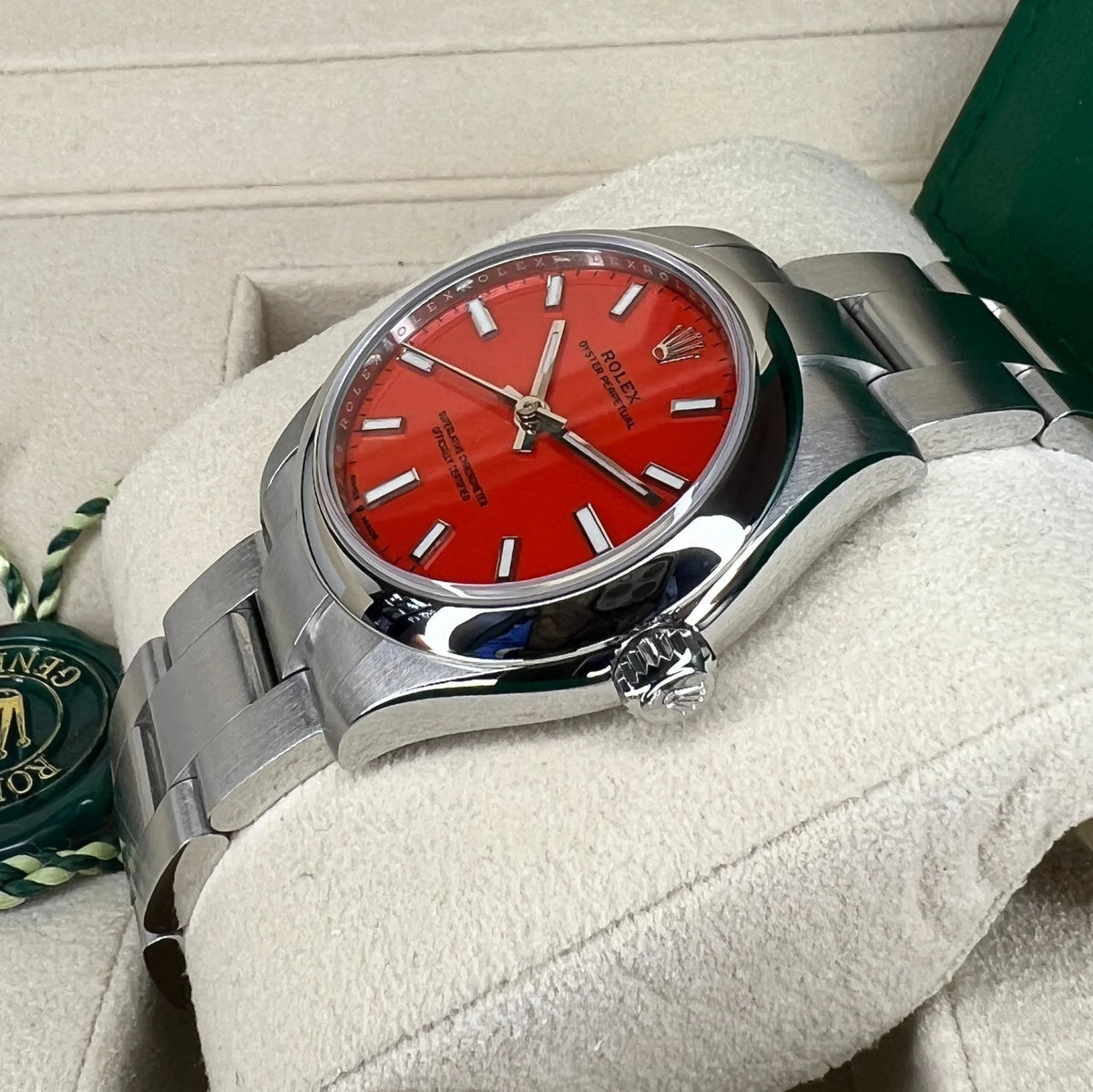 【1:1 Super Clone】 Oyster Perpetual 31mm 277200-0008 Coral Red Dial Oyster Bracelet Watch
