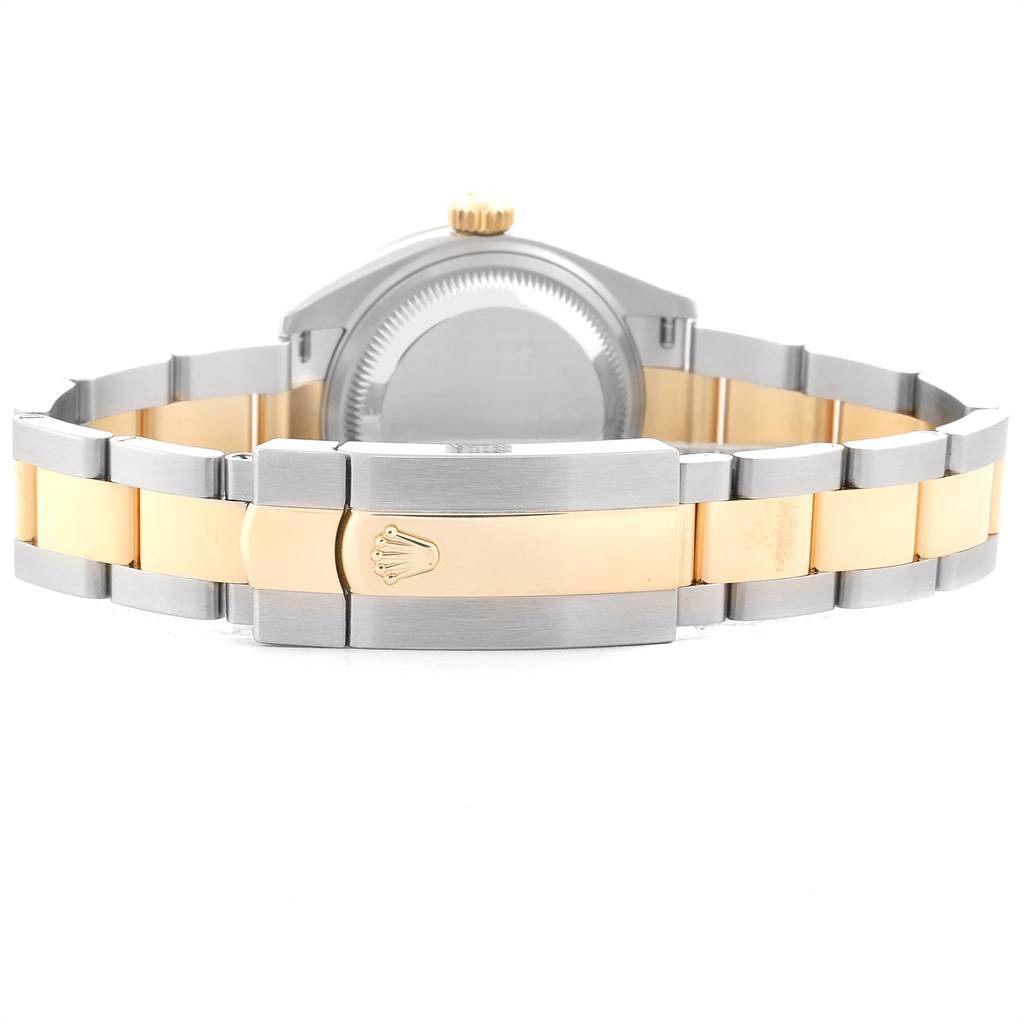 【1:1 Super Clone】 Lady-Datejust 28mm 279383RBR White Roman Dial Yellow Rolesor Oyster Bracelet