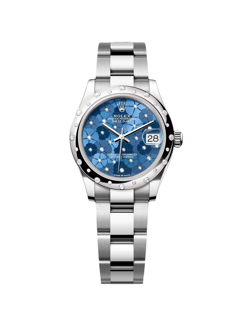 【1:1 Super Clone】 Datejust m278344-0037/0038 Blue Floral Motif Dial 31mm Oyster