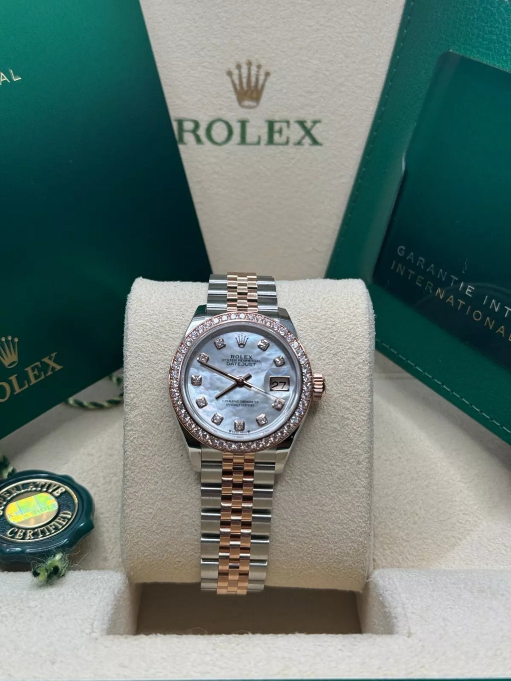 【1:1 Super Clone】 Lady-Datejust 28mm 279381RBR Mother-of-Pearl Diamond Dial Oyster Bracelet