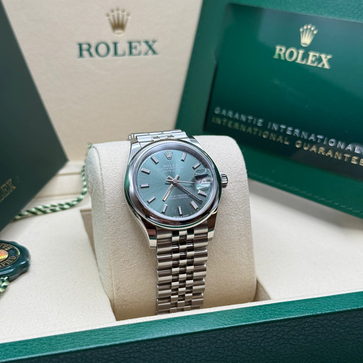 【1:1 Super Clone】 Datejust m278240-0011/0012 31mm Green Stick Domed Bezel Oyster Oystersteel