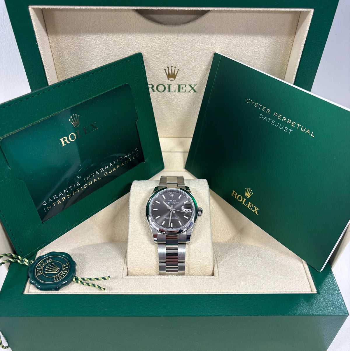 【1:1 Super Clone】 Datejust m278240-0009/0010 31mm Dark Grey Domed Bezel Oyster Oystersteel