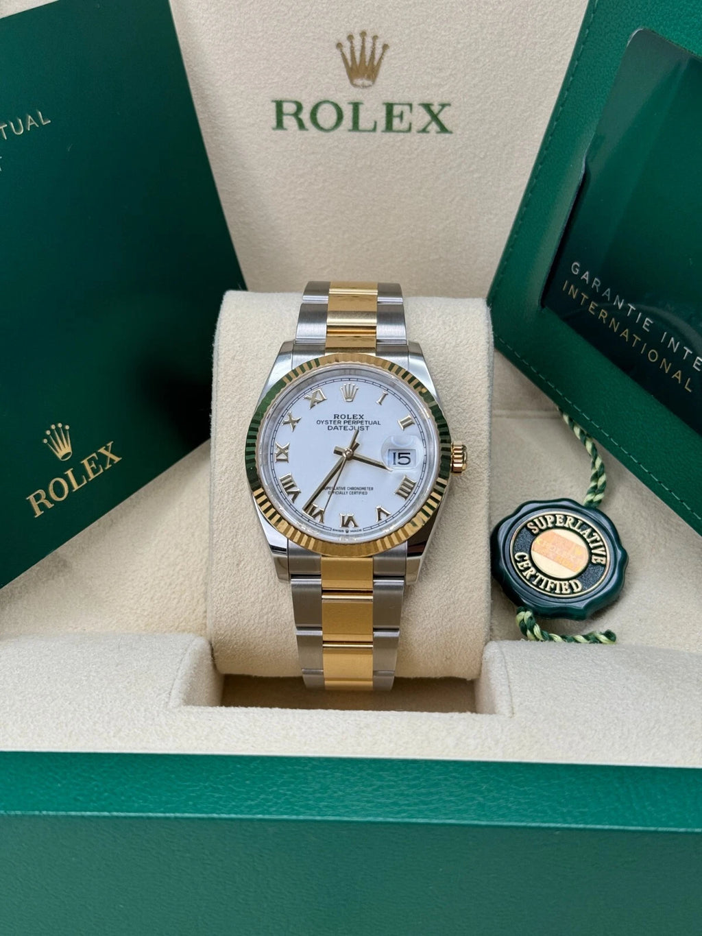 【1:1 Super Clone】  Datejust 36mm 126233 White Dial Oyster Bracelet Watch