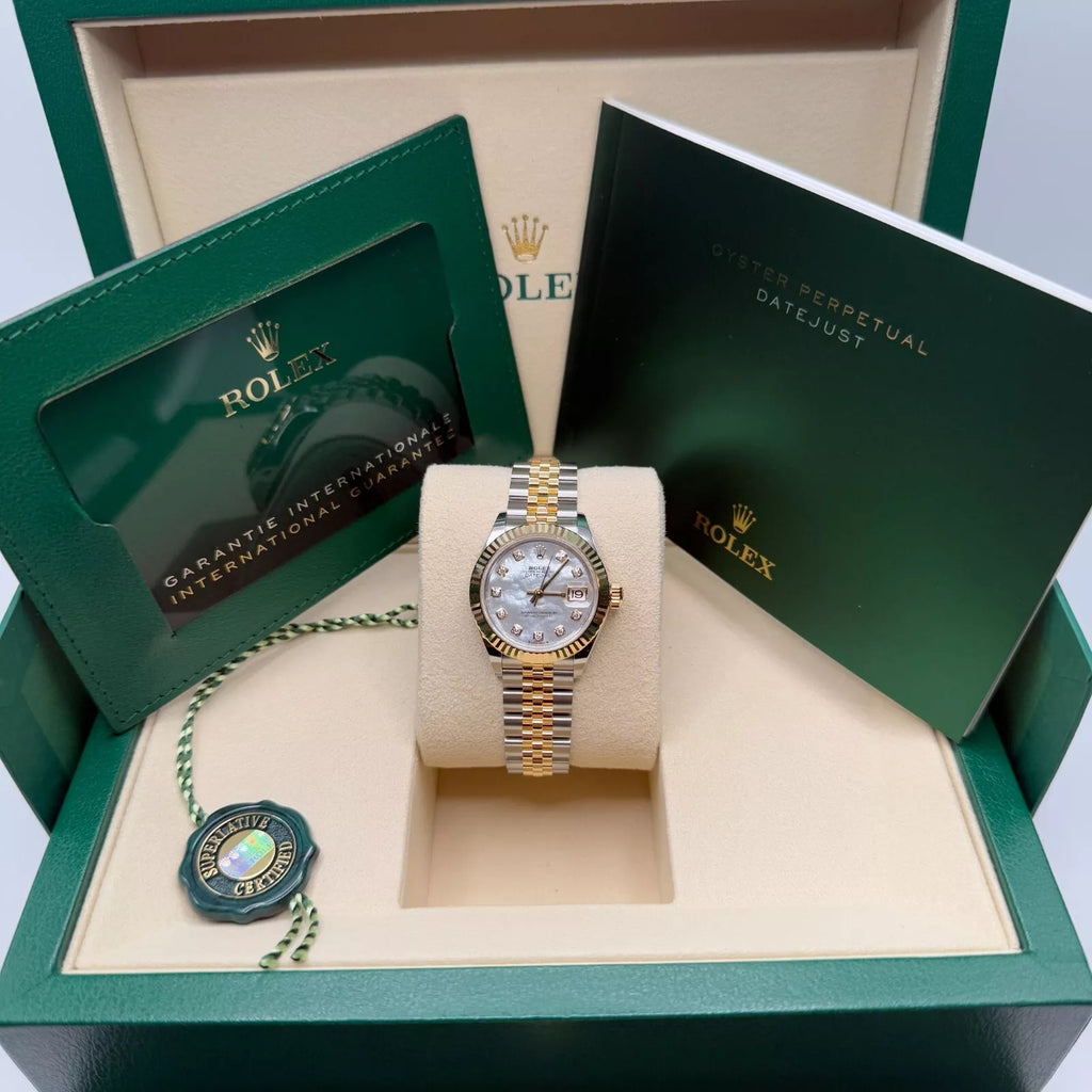【1:1 Super Clone】 Lady-Datejust 28mm 279173 Mother of Pearl Diamond Dial Oyster Bracelet