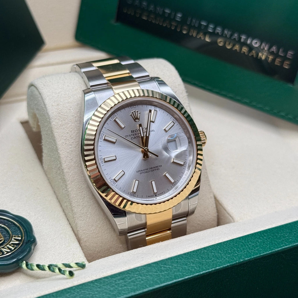 【1:1 Super Clone】  Datejust 41mm 126333 Silver Index Oyster Steel and Yellow Gold Mens Watch