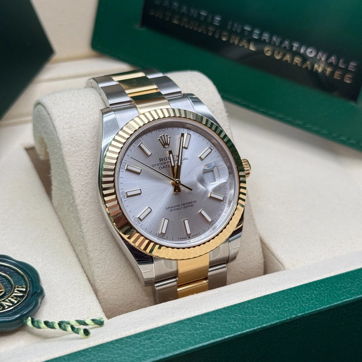 【1:1 Super Clone】  Datejust 41mm 126333 Silver Index Oyster Steel and Yellow Gold Mens Watch