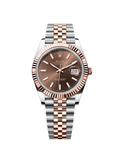 【1:1 Super Clone】 Datejust 41mm 126331 Chocolate Index Jubilee Steel and Everose Gold Watch