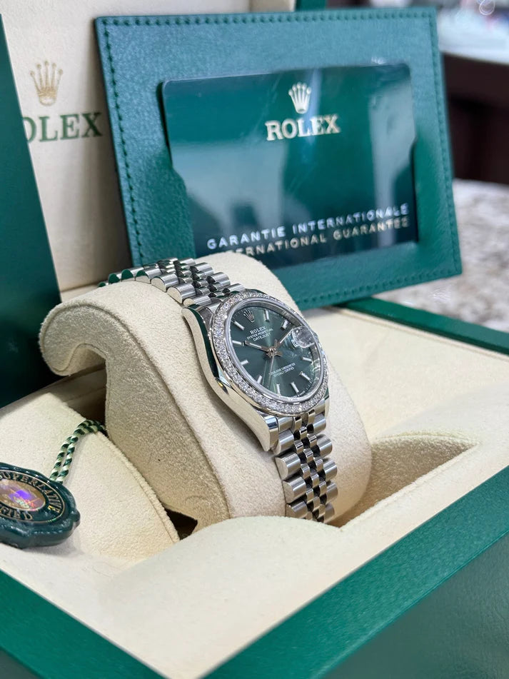 【1:1 Super Clone】 Datejust m278384RBR-0021/0022 Mint Green 31mm Dial Oyster Watch
