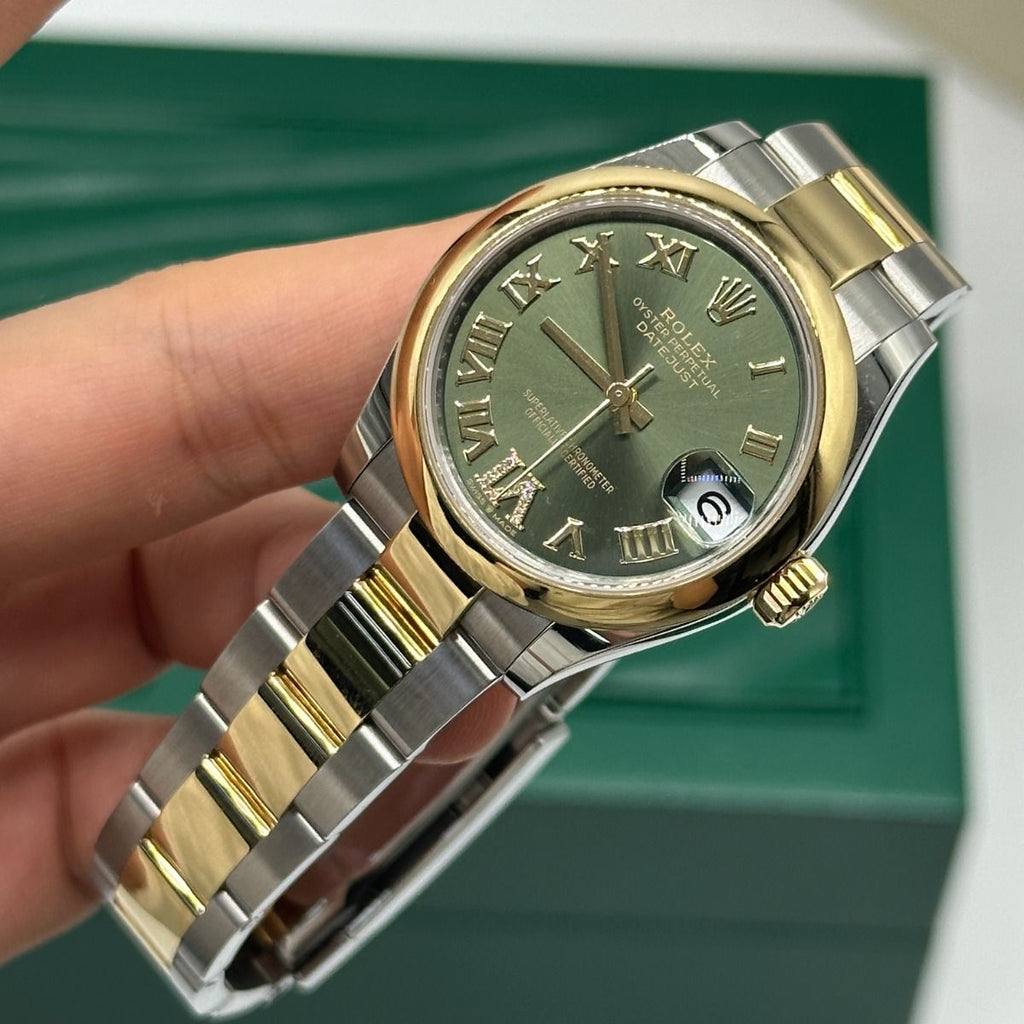【1:1 Super Clone】 Datejust m278243-0015/0016 31mm Olive Green Dial Yellow Rolesor Oyster Watch