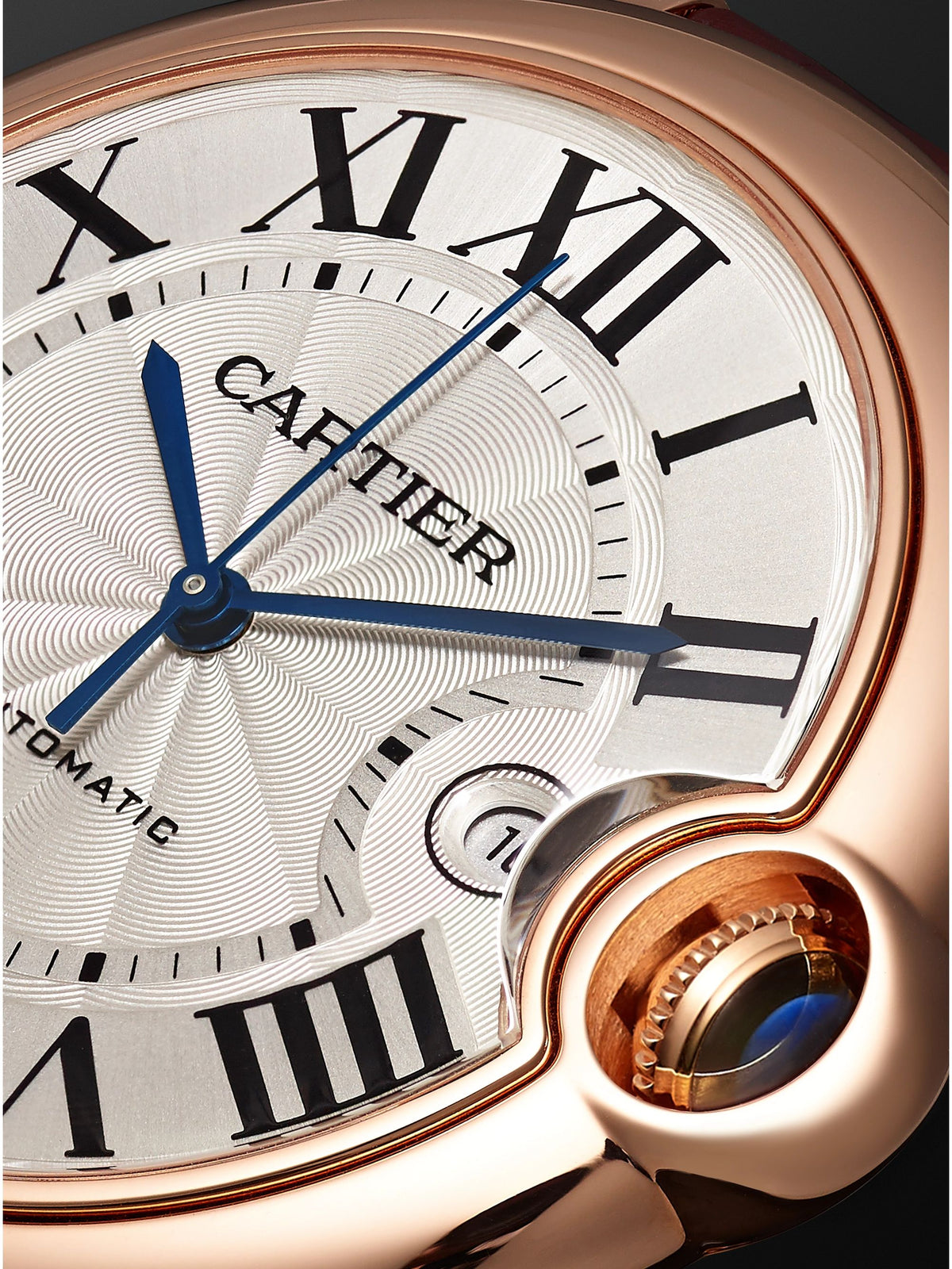 【1:1 Super Clone】Automatic 42mm 18-Karat Pink Gold and Alligator Watch, Ref. No. CRWGBB0017