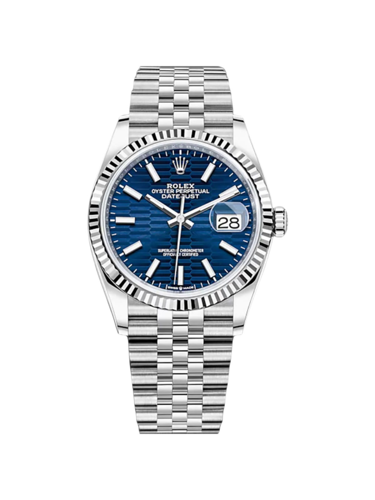 【1:1 Super Clone】  Datejust 36mm 126234 Blue Fluted Motif Dial Jubilee Bracelet