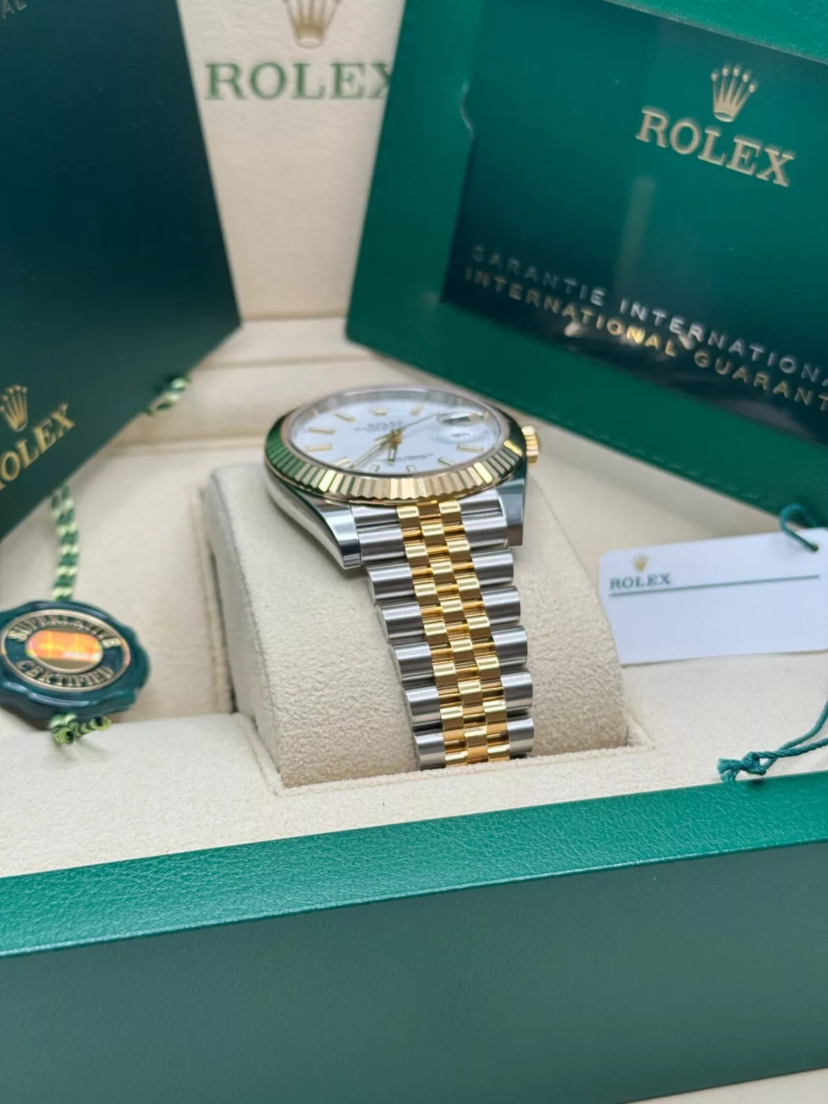 【1:1 Super Clone】  Datejust 41mm 126333 White Index Oyster Steel and Yellow Gold Mens Watch