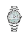 【1:1 Super Clone】  Datejust 41 Mother of Pearl Diamond Stainless Steel Fluted Oyster - 126334
