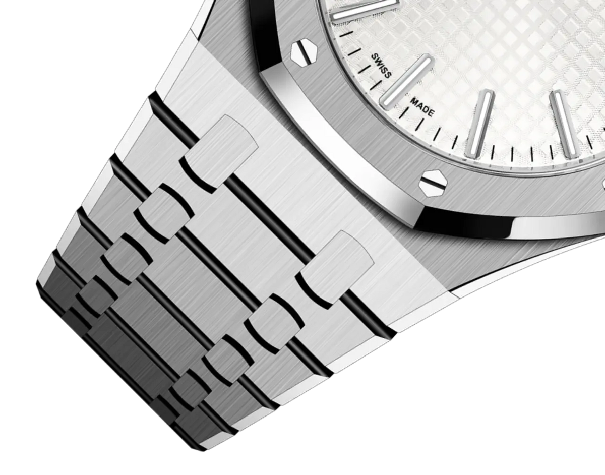 【1:1 Super Clone】A&P ROYAL OAK Silver-Toned Dial 41mm