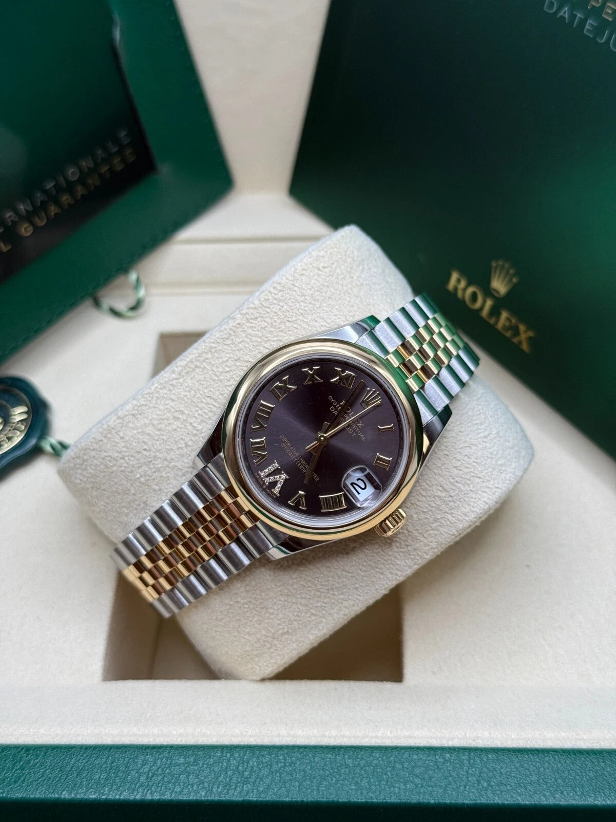 【1:1 Super Clone】 Datejust m278243-0013/0014  31mm Dark Grey Dial Yellow Rolesor Oyster Watch