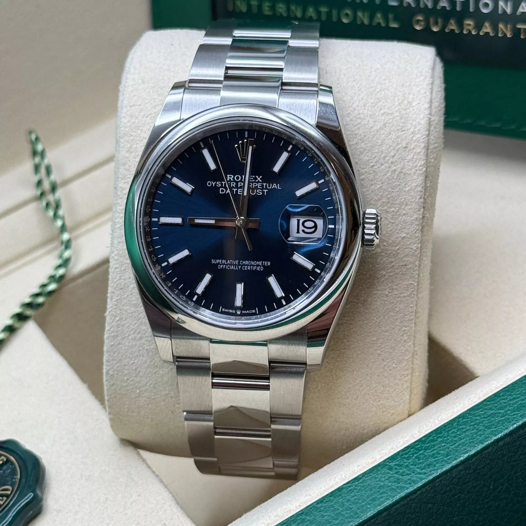 【1:1 Super Clone】  Datejust 36mm 126200 Stainless Steel Blue Dial Oyster Watch