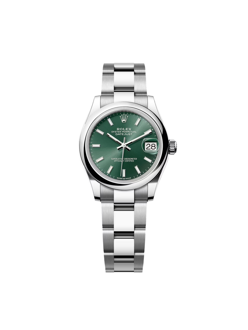 【1:1 Super Clone】 Datejust m278240-0011/0012 31mm Green Stick Domed Bezel Oyster Oystersteel