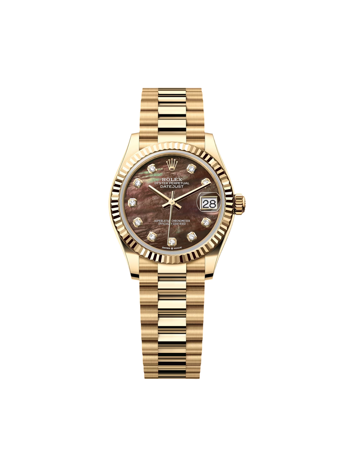 【1:1 Super Clone】 Datejust m278278-0038 Black Mother-of-Pearl 31mm Dial President Bracelet Watch