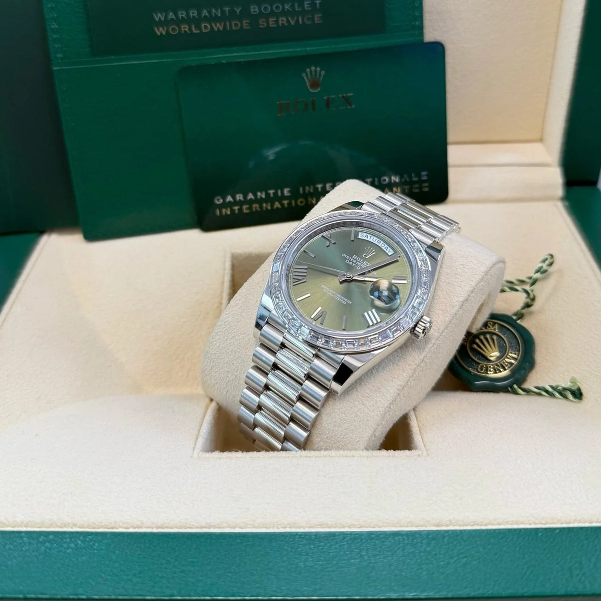 【1:1 Super Clone】 Day-Date 40mm 228396TBR-0020 Green Roman Dial