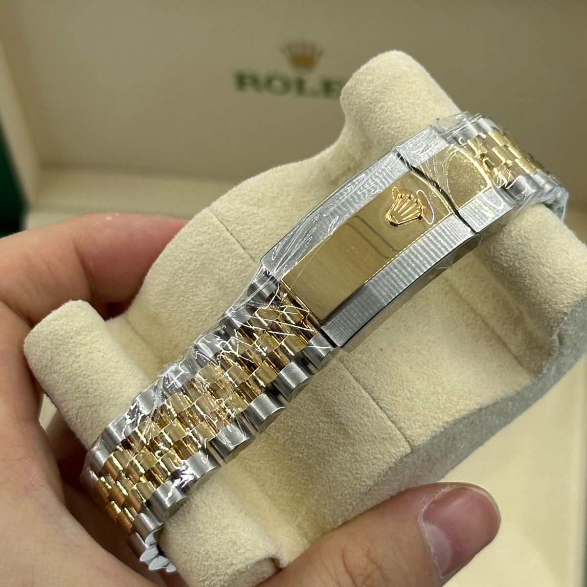 【1:1 Super Clone】  Datejust 36mm 126203 Golden Fluted Dial Domed Bezel Oyster Bracelet