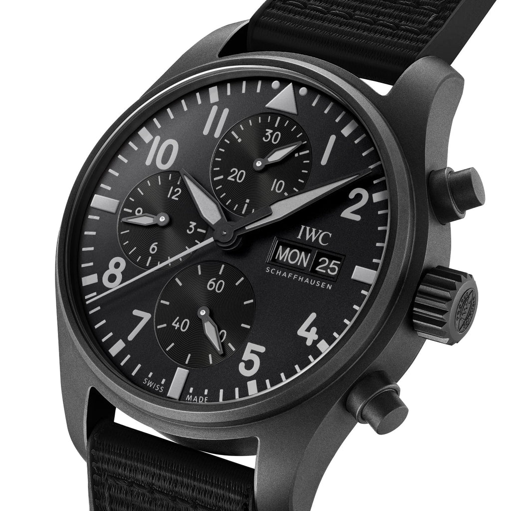 【1:1 Super Clone】IWC-Pilot's Watch Chronograph 41 TOP GUN Ceratanium (IW388106)