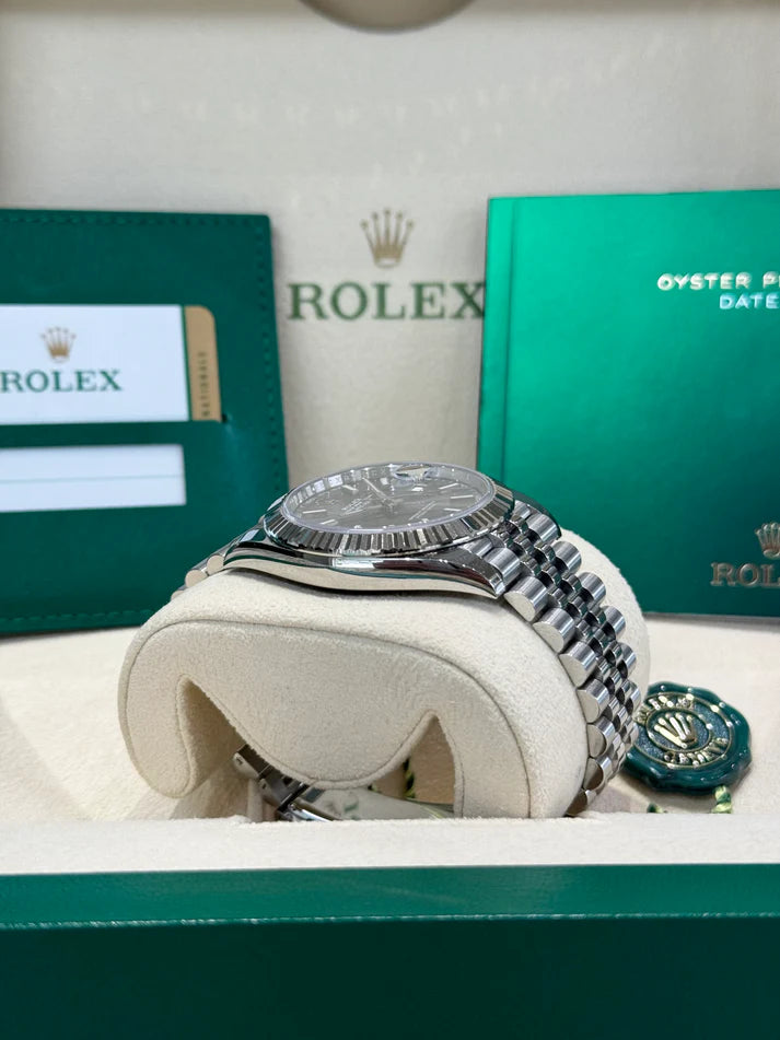 【1:1 Super Clone】  Datejust 41mm 126334 Dark Rhodium Index Jubilee Stainless Steel