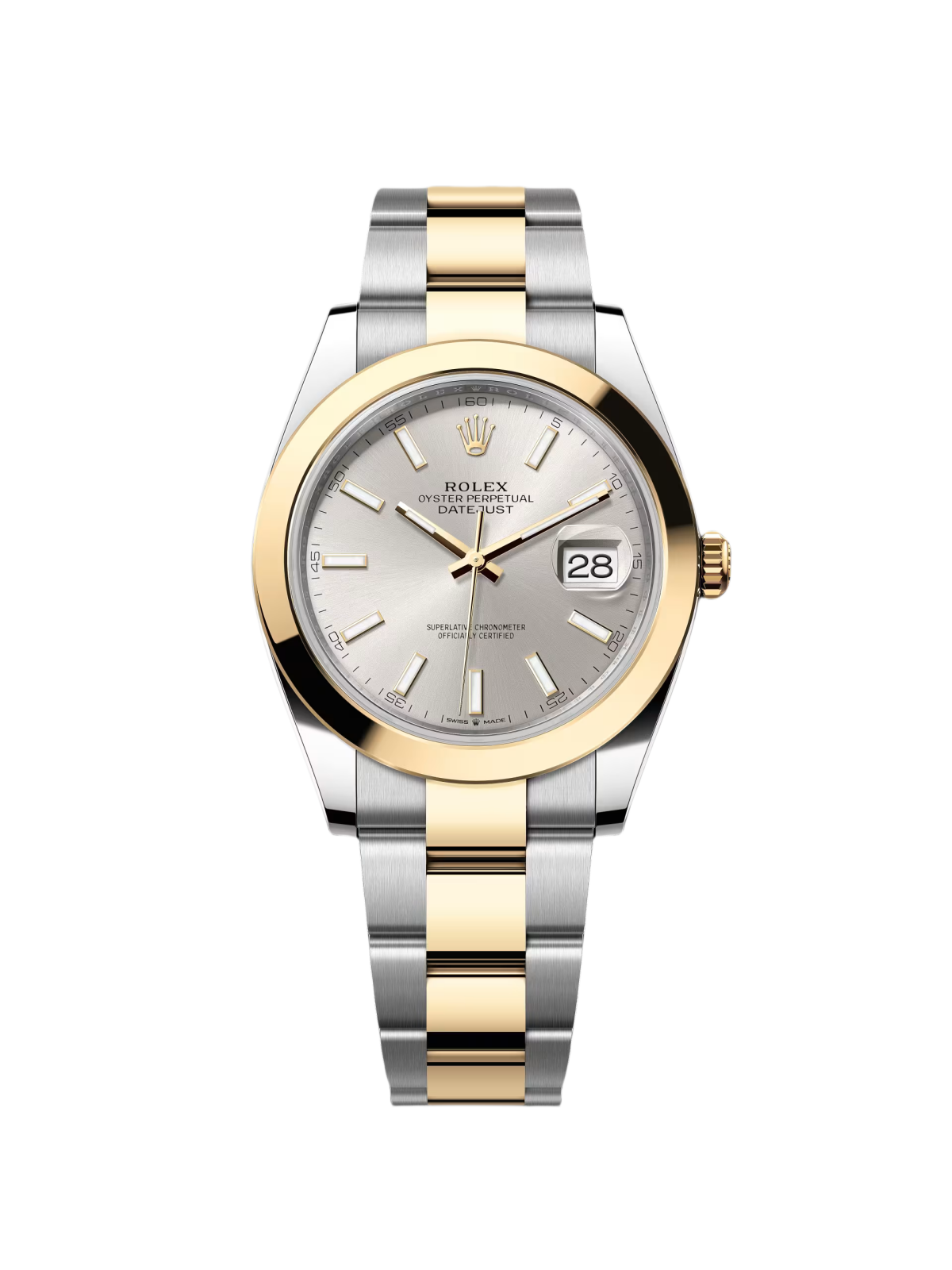 【1:1 Super Clone】 Datejust 41mm 126303 Silver Index Oyster Steel and Yellow Gold Mens Watch