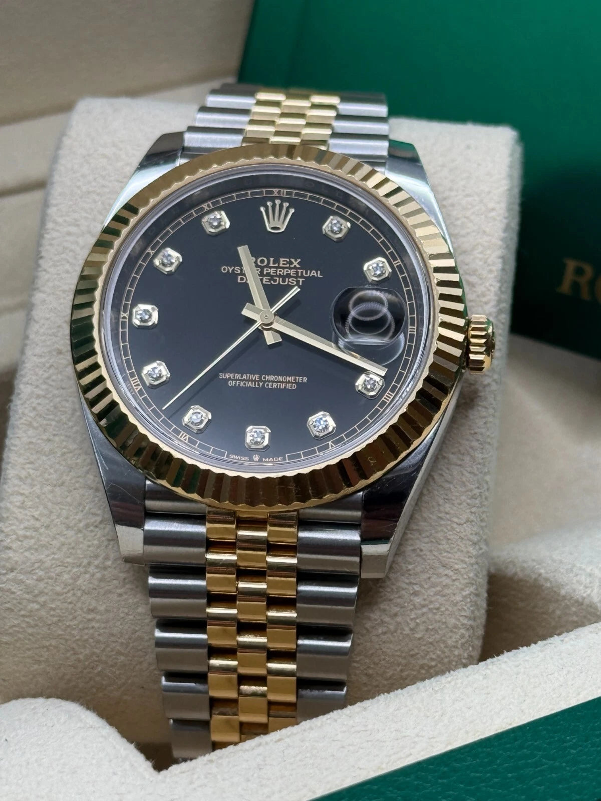 【1:1 Super Clone】  Datejust 36mm 126233 Custom Black Dial Jubilee Bracelet Watch