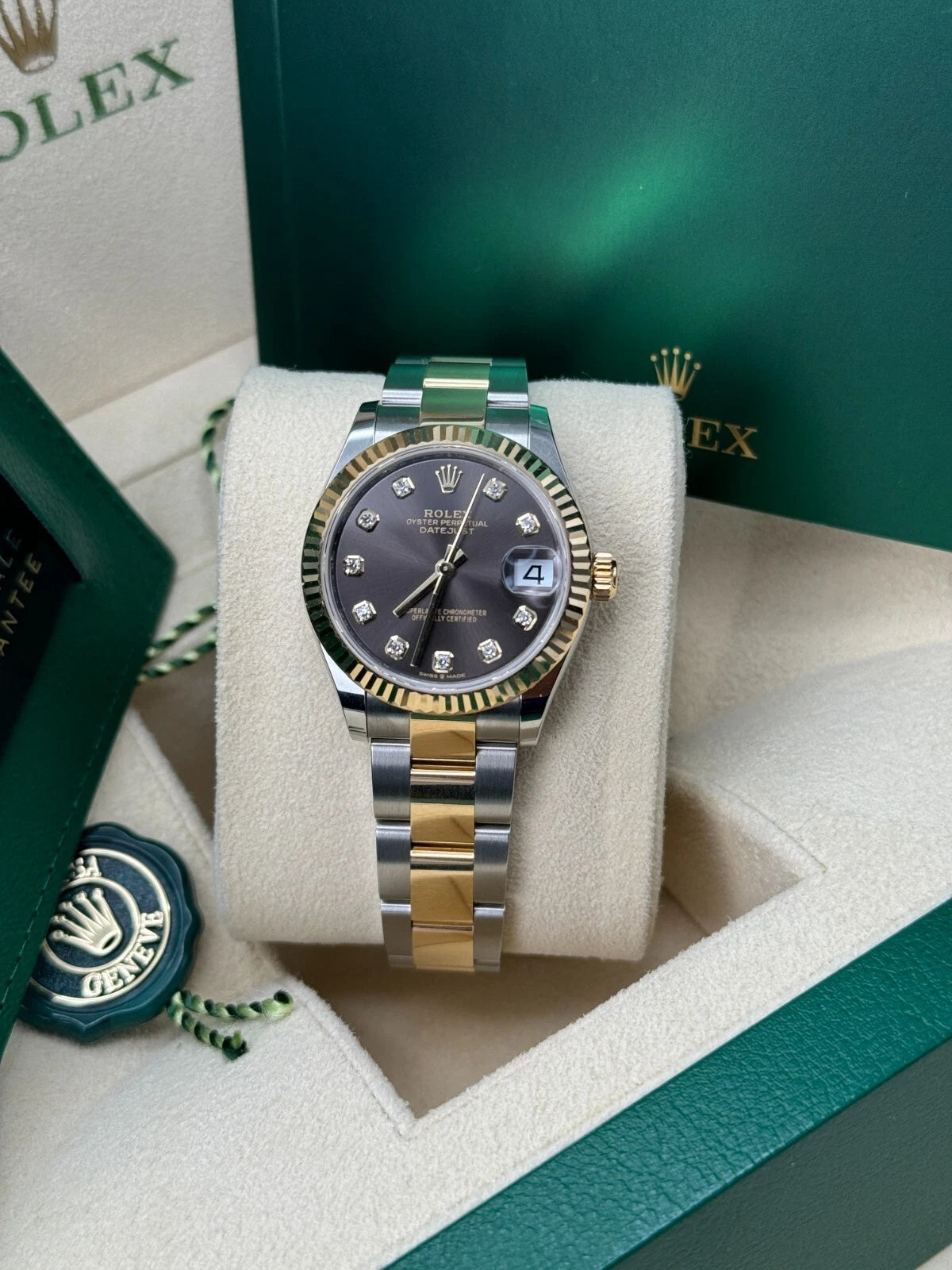 【1:1 Super Clone】 Datejust m278273-0021/0022 31mm Dark Grey Dial Stainless Steel and Yellow Gold Oyster Watch