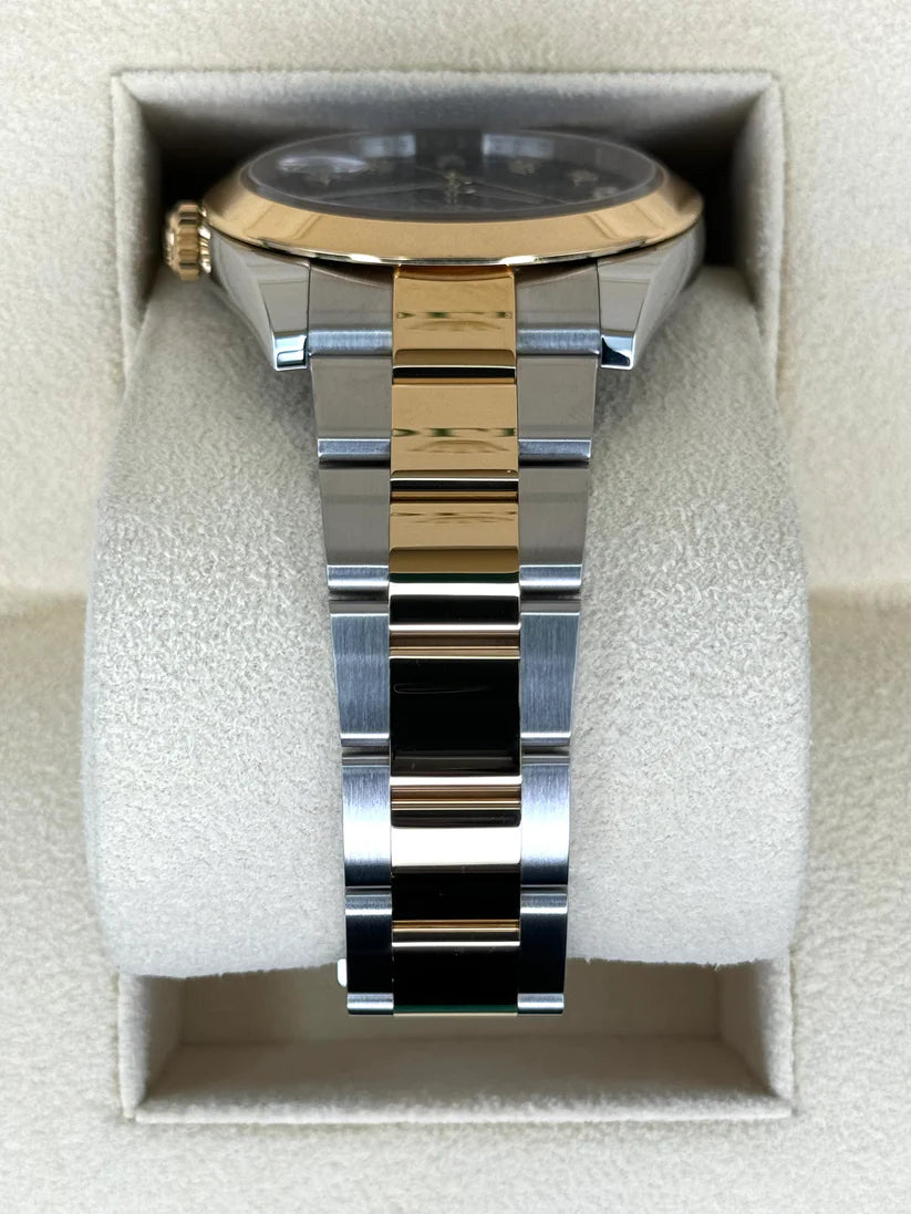 【1:1 Super Clone】 Datejust 41mm 126303 Black Diamond Oyster Steel and Yellow Gold Mens Watch