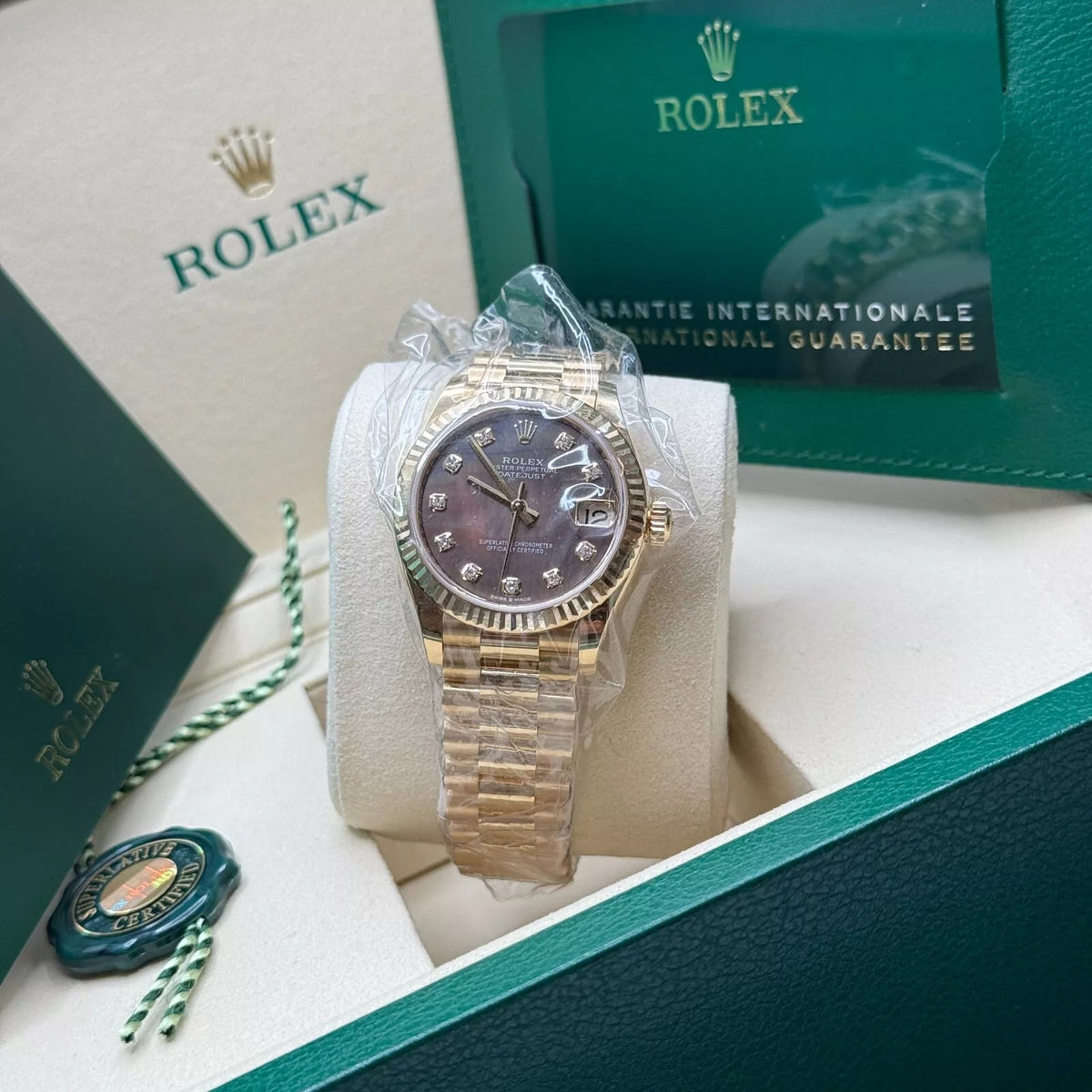 【1:1 Super Clone】 Datejust m278278-0038 Black Mother-of-Pearl 31mm Dial President Bracelet Watch