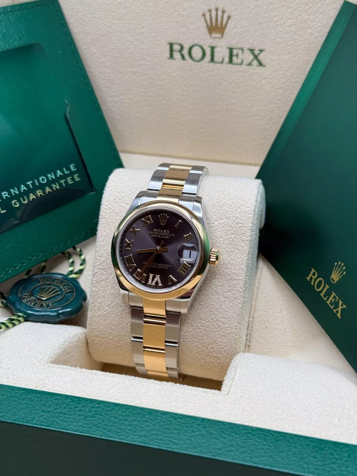 【1:1 Super Clone】 Datejust m278243-0013/0014  31mm Dark Grey Dial Yellow Rolesor Oyster Watch