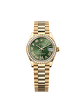 【1:1 Super Clone】 Datejust m278288RBR-0024 Olive Green 31mm Dial President Bracelet Watch