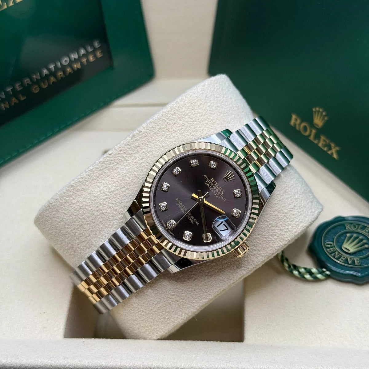 【1:1 Super Clone】 Datejust m278273-0021/0022 31mm Dark Grey Dial Stainless Steel and Yellow Gold Oyster Watch