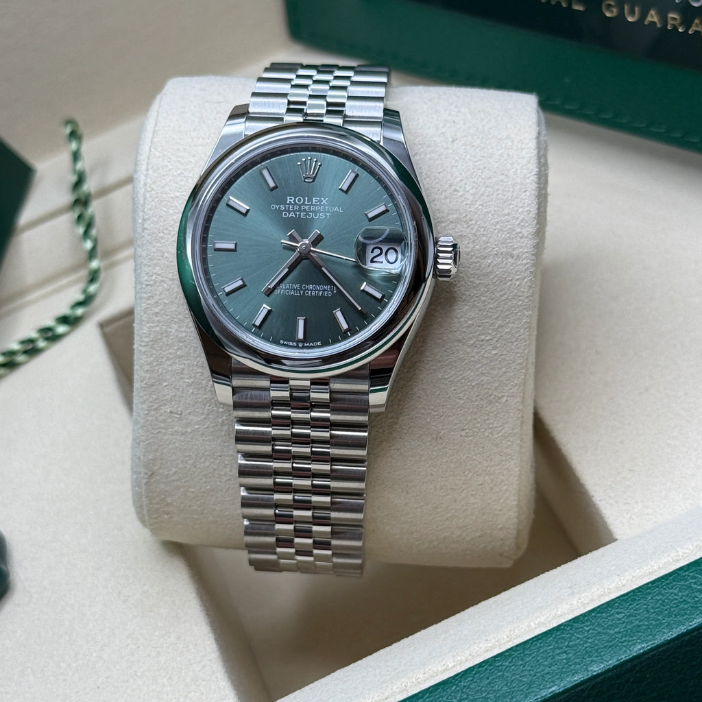【1:1 Super Clone】 Datejust m278240-0011/0012 31mm Green Stick Domed Bezel Oyster Oystersteel