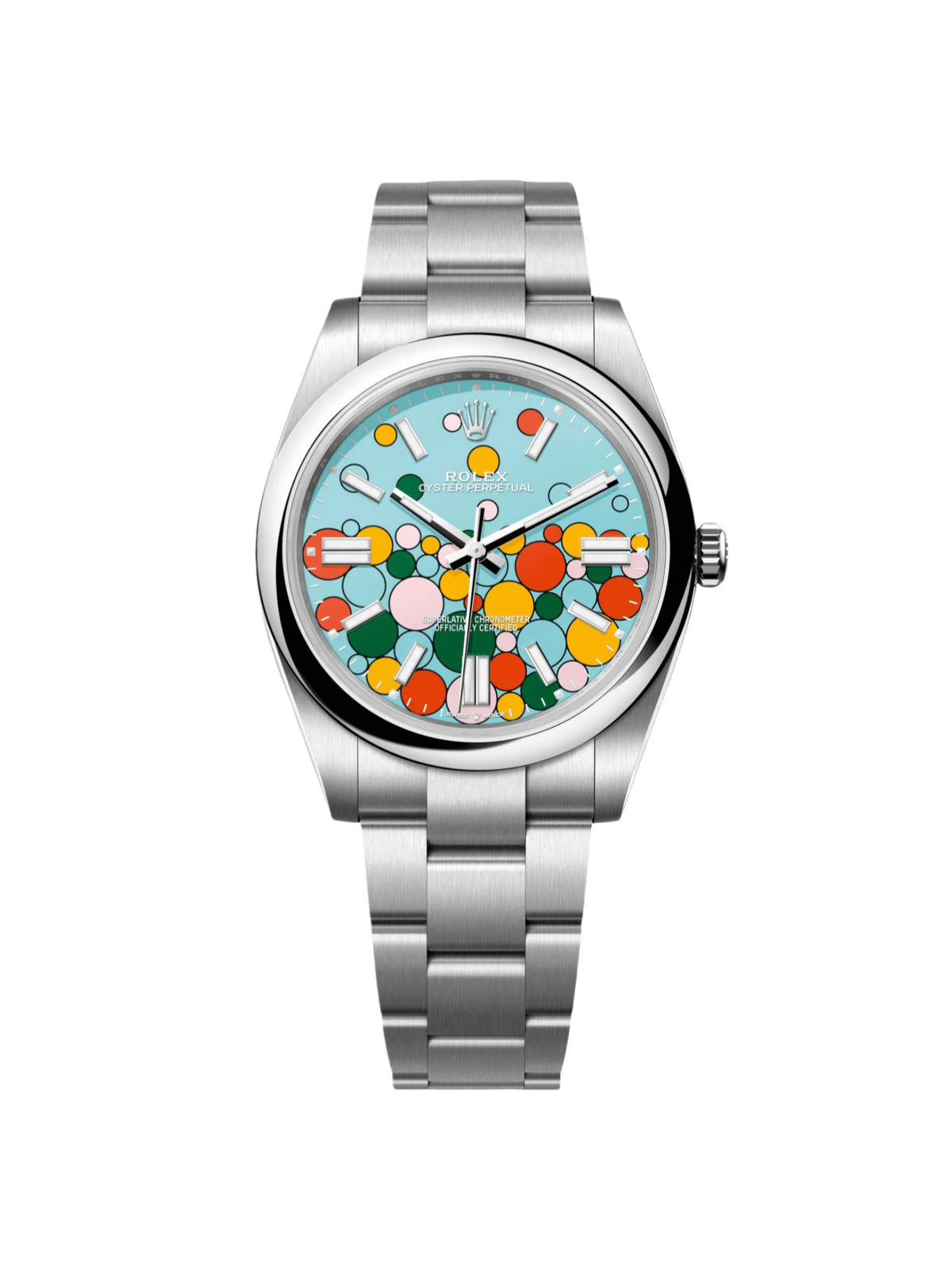 【1:1 Super Clone】 124300-0008 Oyster Perpetual 41mm Turquoise blue Celebration Dial
